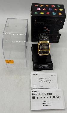 Casio Digital a100we Pac-Man Watch with Box & Papers - Photo 2