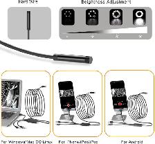 1920P HD Endoscope with 5.9ft Semi-Rigid, Endoscope Camera - Photo 4
