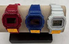 Casio Digital Watches (Transparent Blue & Red, and Solid White)