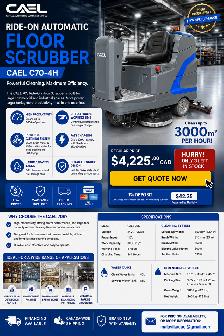 SALE-Ride-On Automatic Floor Scrubber- (CAEL C70-4H)