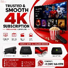 Trusted & Smooth 4K Tv subscription!