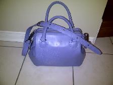 SAC À MAINNEUF MATT NAT DE SIMONS CUIR LILAS 9'HAUx14'LAR $80.00 - Photo 4