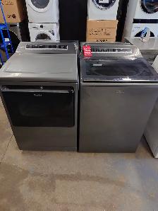 Whirlpool '27' Chrome Shadow Top Load Washer/Dryer Set on Sale‼️