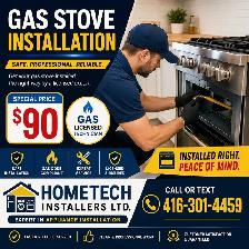 Gas stove or Gas range installation