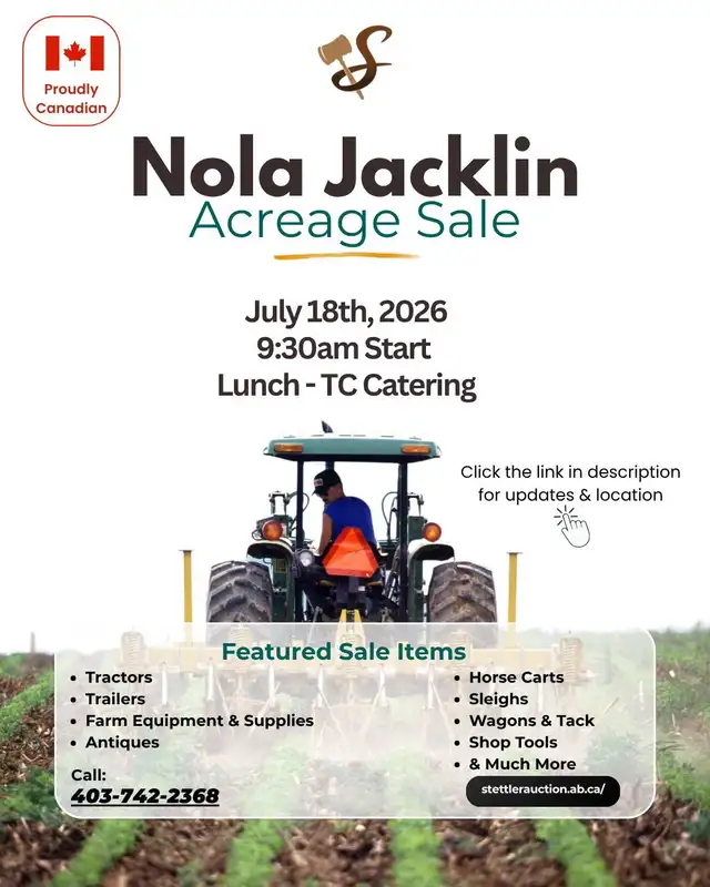Nola Jacklin Acreage Auction – July 18th