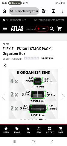 FLEX FL-FS1301 STACK PACK-Organizer Box Parts Removable Bins - Photo 3