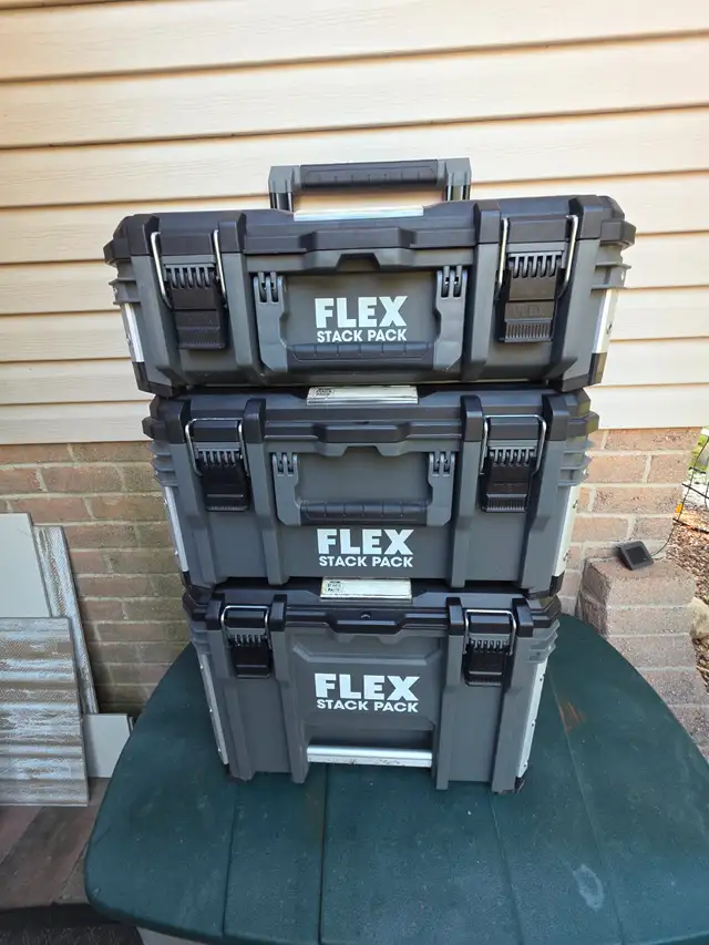 FLEX Stack Pack 3-Piece Storage System Similar Milwaukee Packout