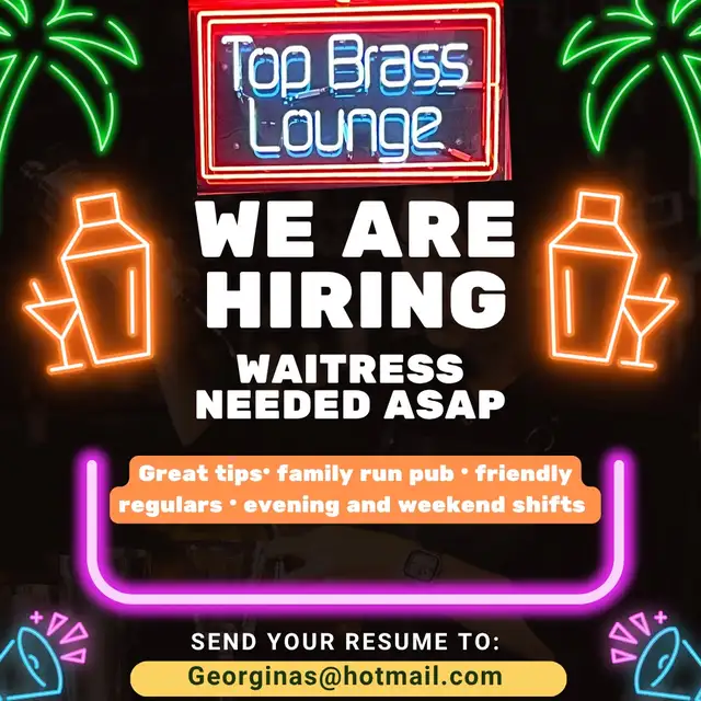 waitress needed
