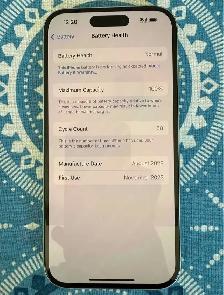iPhone 15 green 100% battery