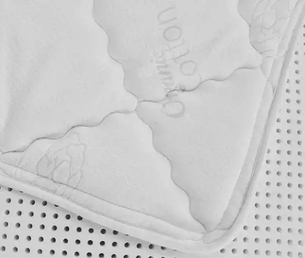 Queen Natural cotton and wool zippered mattress cover 9 inches x