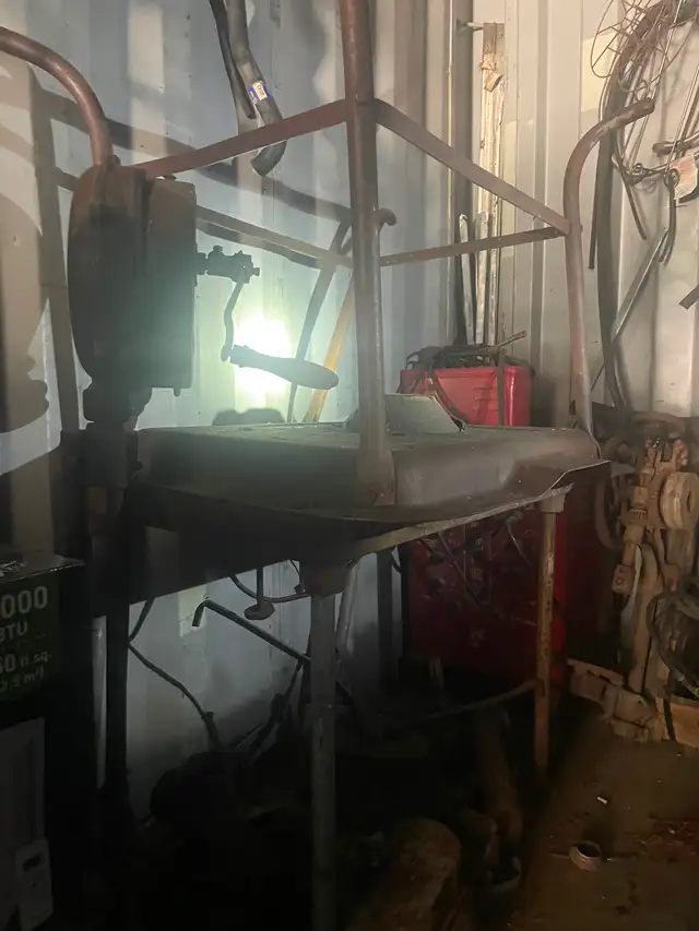 Antique blacksmith shop forge, welder, post drill