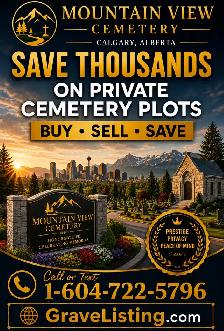 Private Burial Listings at Mountain View Funeral Home & Cemetery