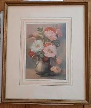 W.E. Powell - Peonies - Framed Print