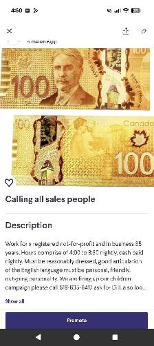 Hiring sales people