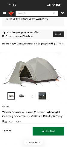 Woods Pinnacle 4-Season, 2-Person Lightweight Camping Dome Tent - Photo 4