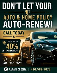 Save $$ on auto & home insurance