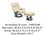 Ekornes Stressless "DREAM" Leather Recliner & Footstool - Photo 6
