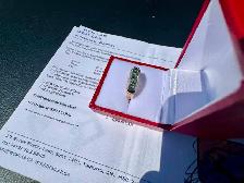 #873 - 14kt Yellow Gold, Alexandrite & Diamond Band Size 6 - Photo 2