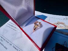 #863 - 10kt Rose Gold, Morganite & Diamond Ring Size 7
