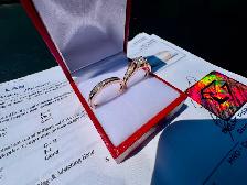 #633 - 1.02 Carat VS Diamond Wedding Set, Rose Gold Size 5