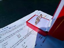 #633 - 1.02 Carat VS Diamond Wedding Set, Rose Gold Size 5 - Photo 2