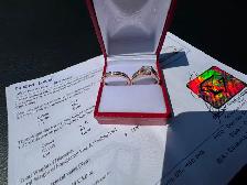 #633 - 1.02 Carat VS Diamond Wedding Set, Rose Gold Size 5 - Photo 5