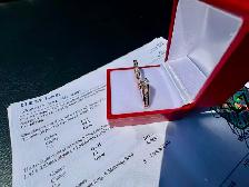 #633 - 1.02 Carat VS Diamond Wedding Set, Rose Gold Size 5 - Photo 6