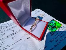#633 - 1.02 Carat VS Diamond Wedding Set, Rose Gold Size 5 - Photo 8
