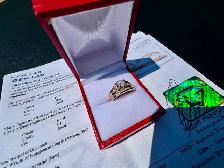 #633 - 1.02 Carat VS Diamond Wedding Set, Rose Gold Size 5 - Photo 9