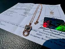 #860 - 14kt Rose Gold, EFFY Panther Diamond Necklace 16-18" - Photo 7