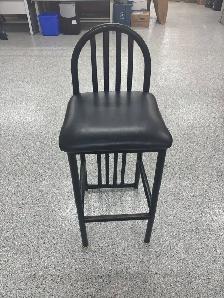 4x Prima Dinettes Black Metal Bar Stool