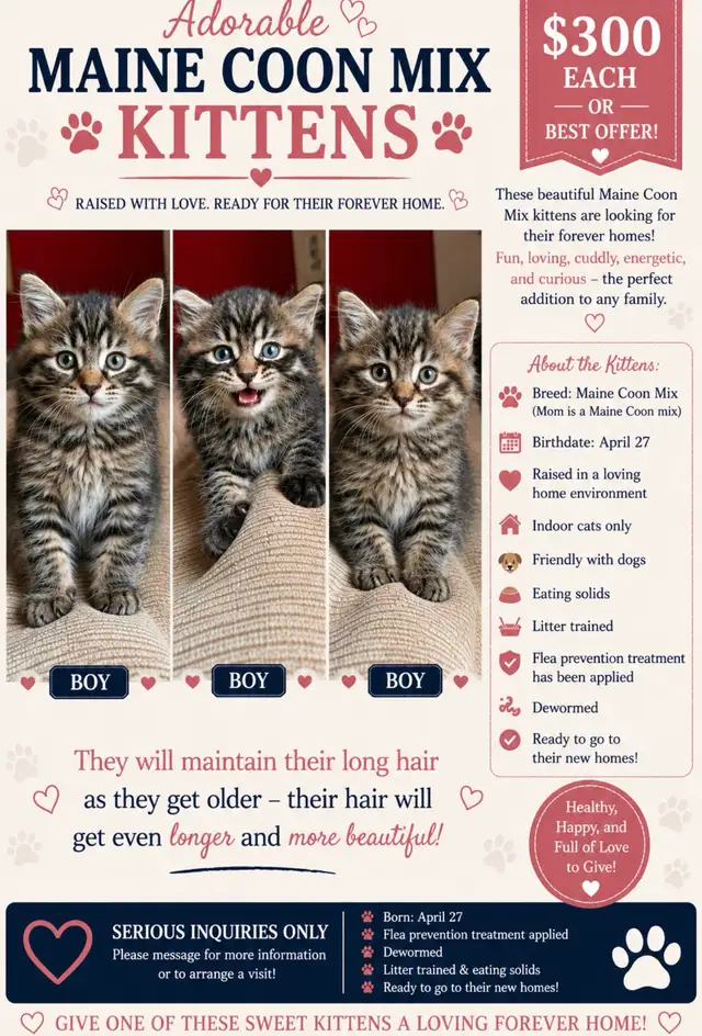 Maine Coon Mix Kittens