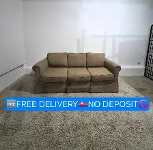 FREE DELIVERY 3 Seater Standard Fabric Sofa Couch NO DEPOSIT