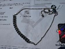 #867 - Sterling & Black Diamond 1/4ct Adjustable Bracelet