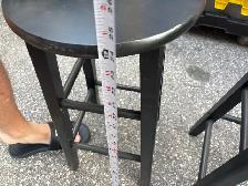 Free delivery used Set of 2 Black Bar Stools - Photo 5
