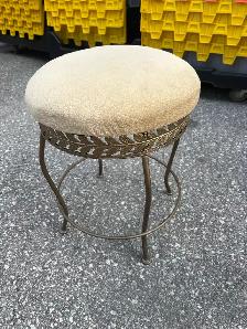 Free delivery Used Vintage Vanity Stool with Leaf Accent - Photo 4