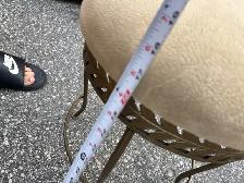 Free delivery Used Vintage Vanity Stool with Leaf Accent - Photo 6