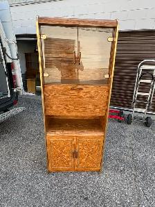 Free delivery used Vintage Wooden Display Cabinet - Photo 7