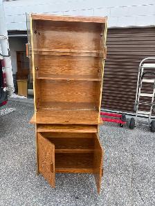 Free delivery used Vintage Wood and Glass Display Cabinet - Photo 2