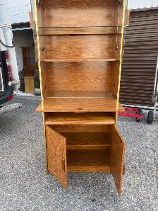 Free delivery used Vintage Wood and Glass Display Cabinet - Photo 4