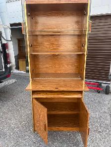 Free delivery used Vintage Wood and Glass Display Cabinet - Photo 5