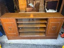 Free delivery used Vintage Wooden dresser  with Glass Doors