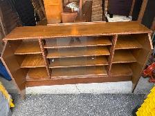 Free delivery used Vintage Wooden dresser  with Glass Doors - Photo 3