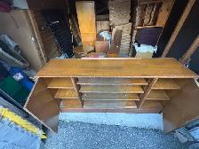 Free delivery used Vintage Wooden dresser  with Glass Doors - Photo 5