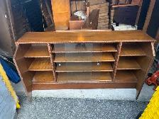 Free delivery used Vintage Wooden dresser  with Glass Doors - Photo 6