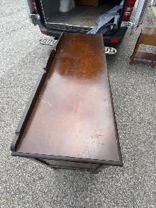 Free delivery Antique Wood Sideboard with Drawers and Cabinets - Photo 3