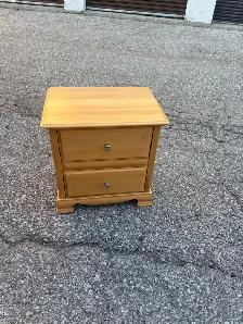 Free delivery used Light Wood Drawer Nightstand - Photo 2
