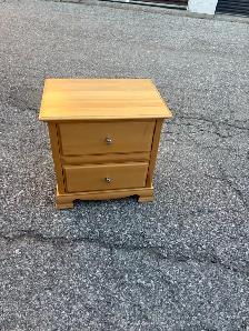 Free delivery used Light Wood Drawer Nightstand - Photo 3