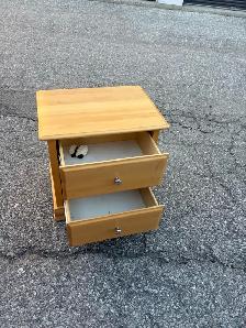 Free delivery used Light Wood Drawer Nightstand - Photo 4