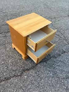 Free delivery used Light Wood Drawer Nightstand - Photo 6